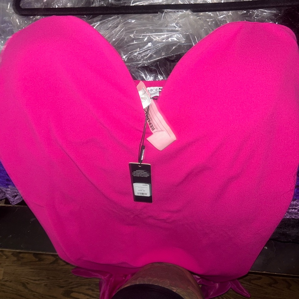 Fashion Nova Hot Pink Sweetheart Dress